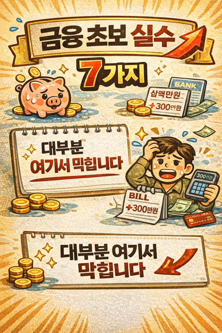 금융 초보 실수 7가지