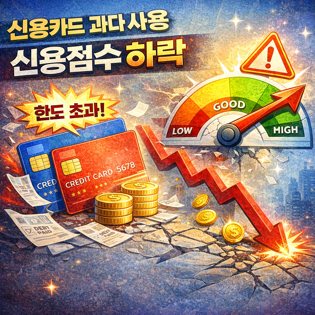 신용카드 과다 사용이 신용점수 하락에 미치는 영향