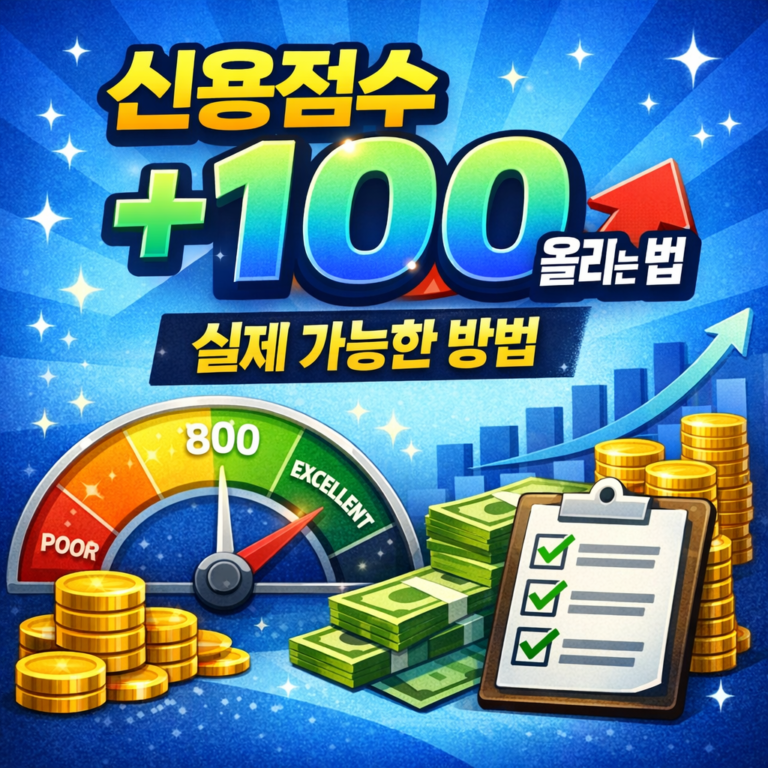 신용점수 +100 올리는 법
