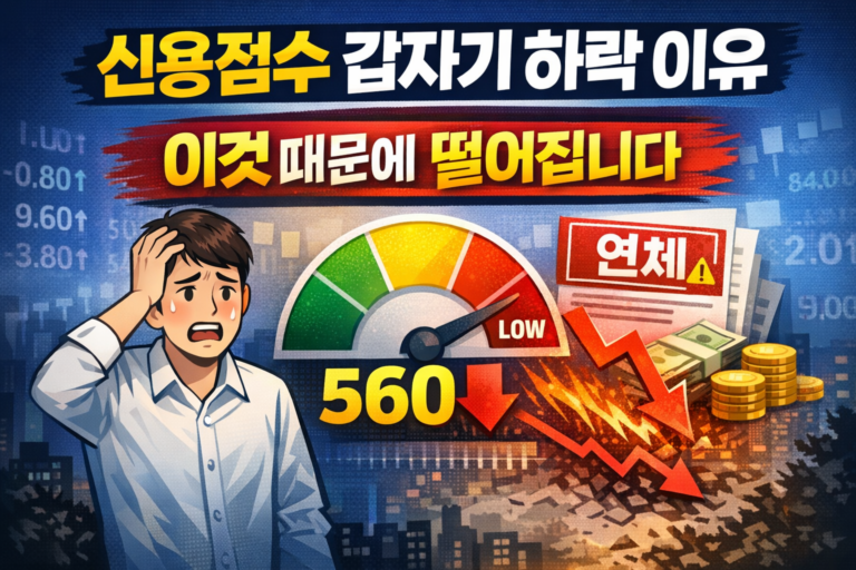신용점수 갑자기 하락 이유