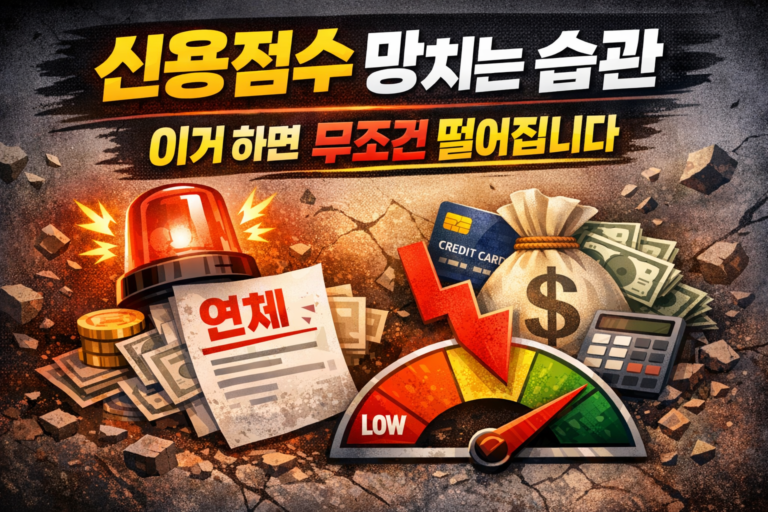신용점수 망치는 습관