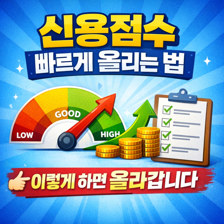 신용점수 빠르게 올리는 법
