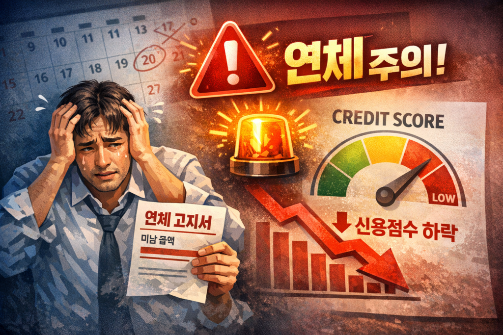 연체와 납부 지연으로 신용점수 하락하는 습관