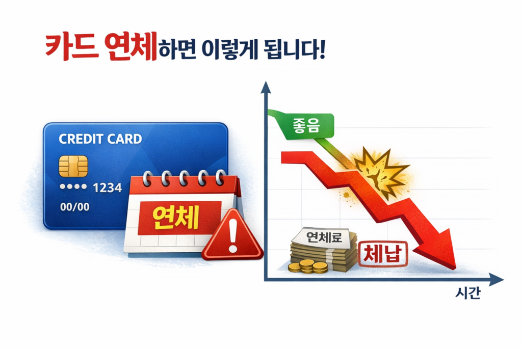 신용점수 하락 원인 연체 영향 설명