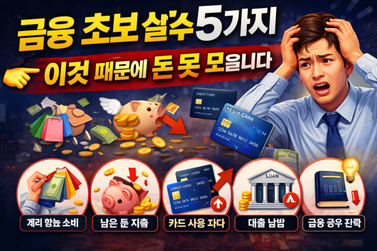 금융 초보가 가장 많이 하는 실수와 돈 못 모으는 이유