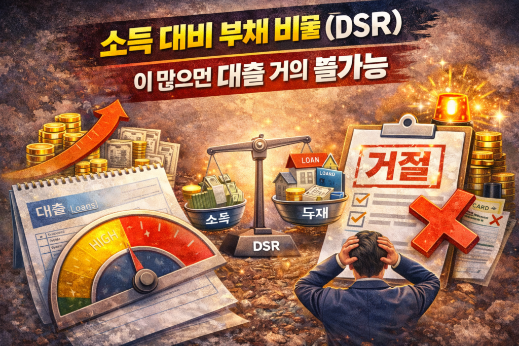소득 대비 부채 비율 DSR로 대출 승인 거절되는 구조