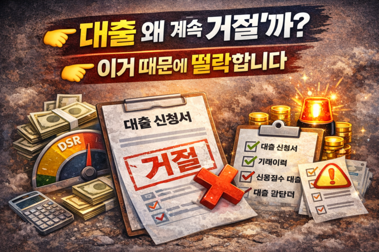 대출 승인 안 나는 이유와 주요 탈락 원인